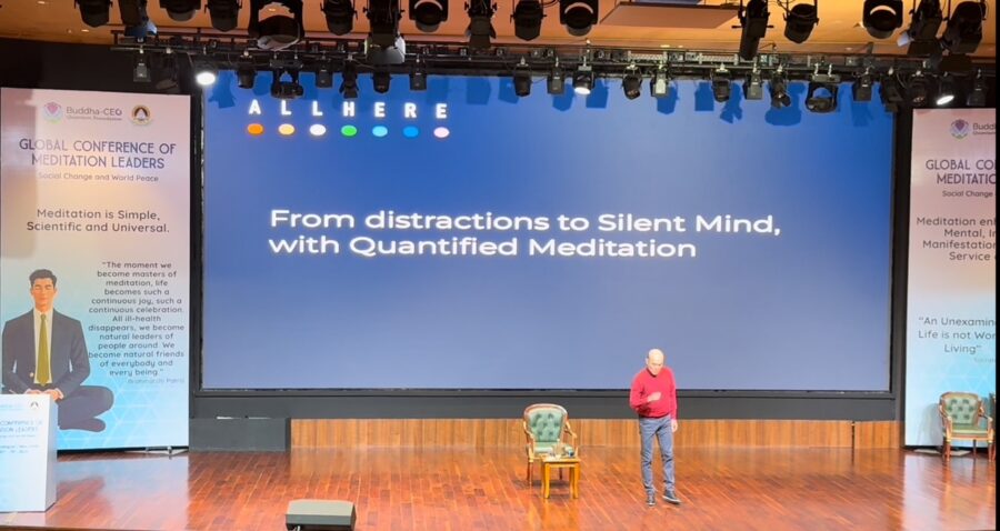 “From Distractions to Silent Mind with Quantified Meditation”. Live in New Delhi