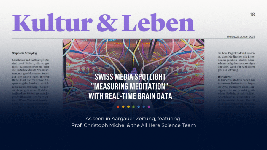 Swiss Media Spotlight – “Measuring Meditation” as seen in Aargauer Zeitung, featuring Prof. Christoph Michel